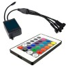 CONTROLADOR LEDS RGB IR REMOTE 12V PRETO